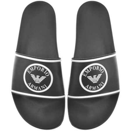 Product Image for Emporio Armani Logo Sliders Black