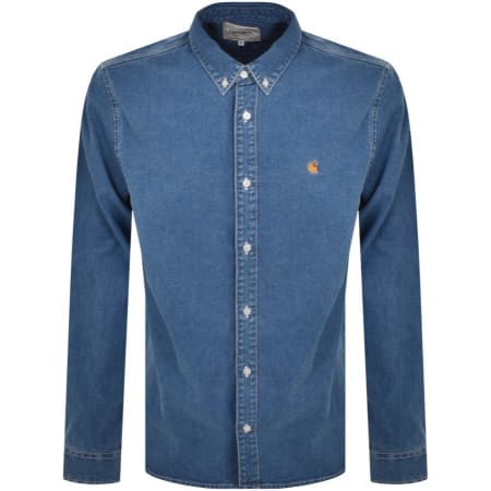 Product Image for Carhartt WIP Weldon Denim Long Sleeve Shirt Blue