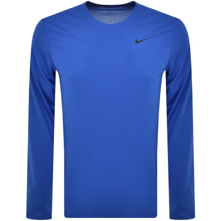 Product Image for Nike Training Long Sleeve Logo T Shirt Blue