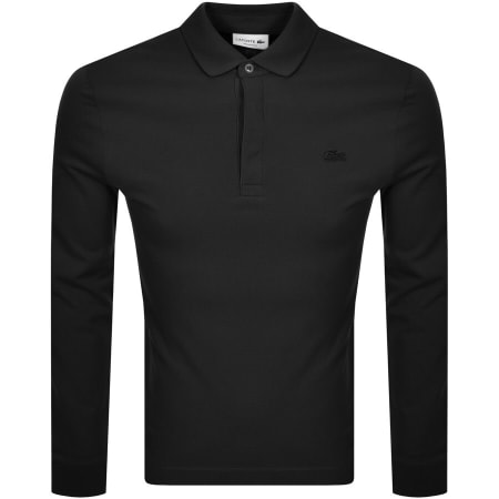 Product Image for Lacoste Long Sleeved Polo T Shirt Black
