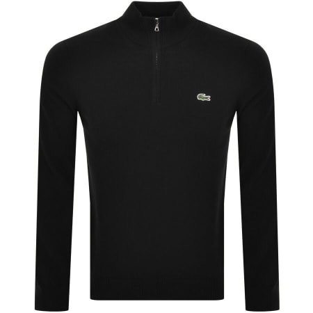 Recommended Product Image for Lacoste Half Zip Logo Knit Jumper Black
