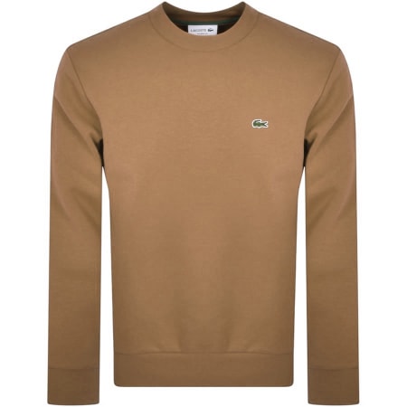 Product Image for Lacoste Crew Neck Sweatshirt Brown