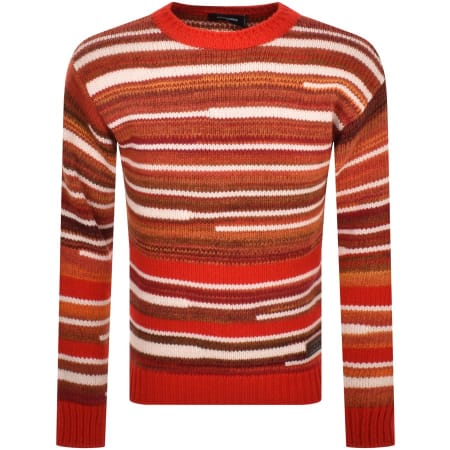 Product Image for DSQUARED2 Multi Colour Striped Knit Jumper Red
