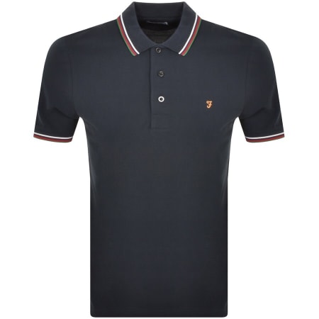 Product Image for Farah Vintage Alvin Tipped Polo T Shirt Navy