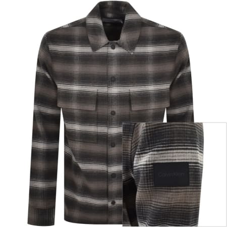 Product Image for Calvin Klein Flannel Overshirt Jacket Black