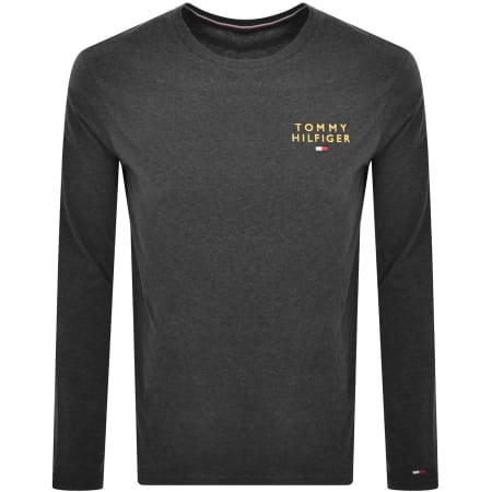 Product Image for Tommy Hilfiger Logo Long Sleeved T Shirt Grey