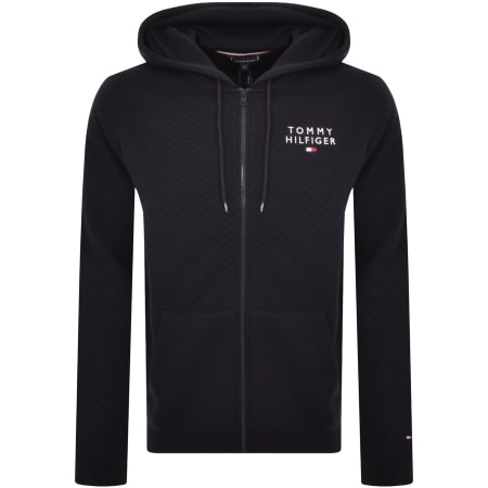 Product Image for Tommy Hilfiger Lounge Logo Zip Hoodie Navy