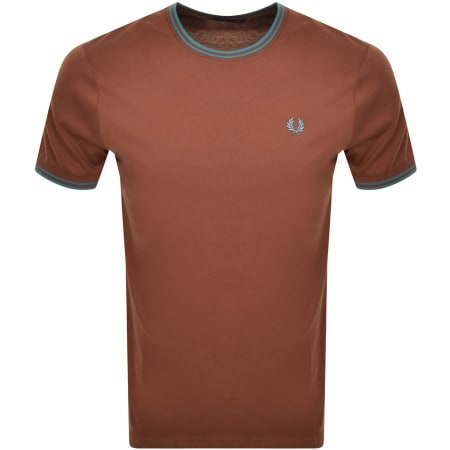 Product Image for Fred Perry Twin Tipped T Shirt Brown