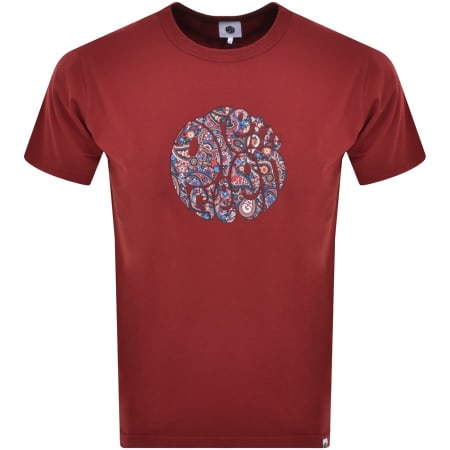 Product Image for Pretty Green Wonderwall Logo T Shirt Red