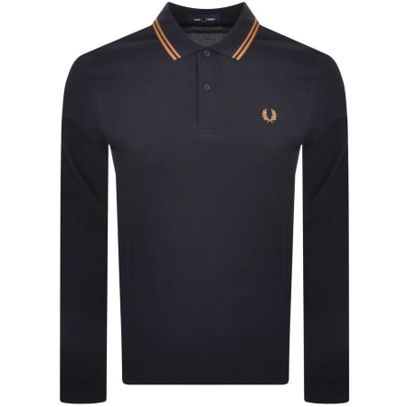Product Image for Fred Perry Twin Tipped Long Sleeved Polo Navy