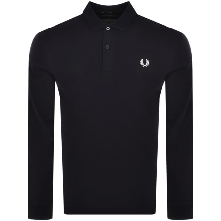 Product Image for Fred Perry Long Sleeved Pique Polo T Shirt Navy