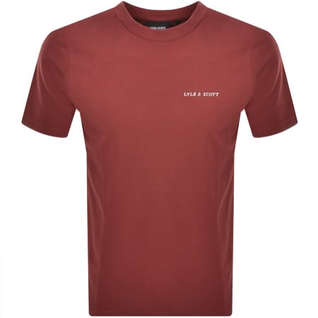 Product Image for Lyle And Scott Embroidered Logo T Shirt Burgundy