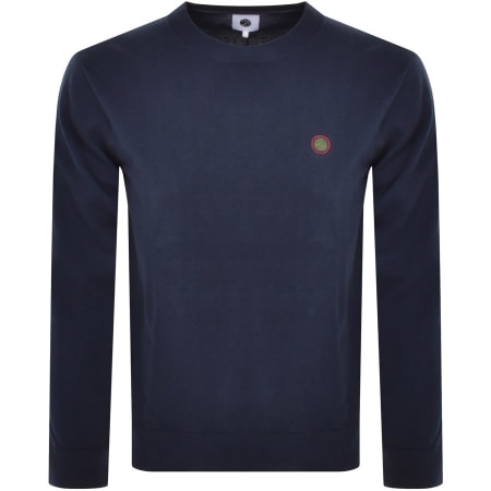 Product Image for Pretty Green Cotton Tipped Knit Jumper Navy