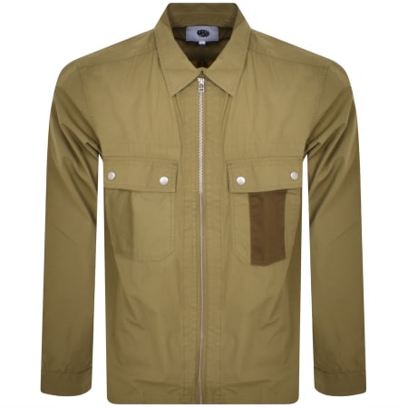 Product Image for Pretty Green Larman Zip Overshirt Khaki