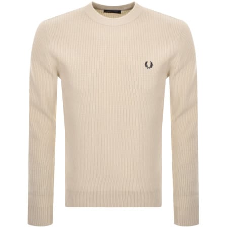 Product Image for Fred Perry Crew Neck Lambswool Jumper Beige