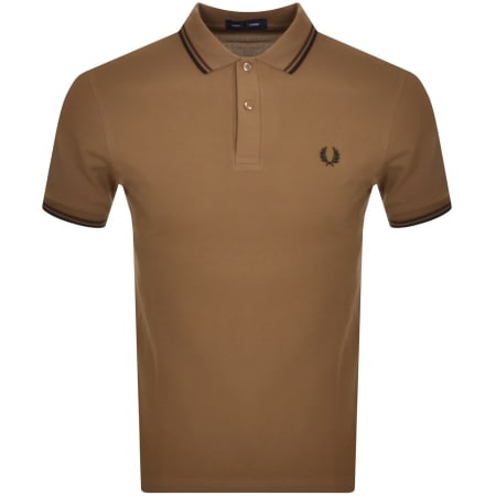 Recommended Product Image for Fred Perry Twin Tipped Polo T Shirt Brown