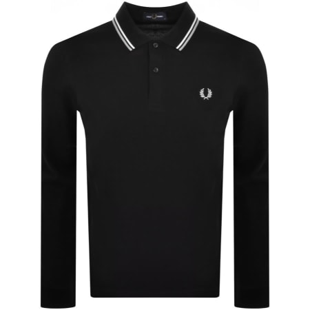 Product Image for Fred Perry Long Sleeved Polo T Shirt Black