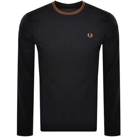 Product Image for Fred Perry Twin Tipped Long Sleeved T Shirt Navy