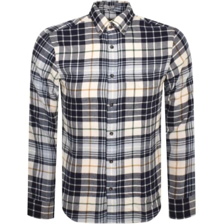 Product Image for Gant Check Flannel Check Long Sleeved Shirt Cream