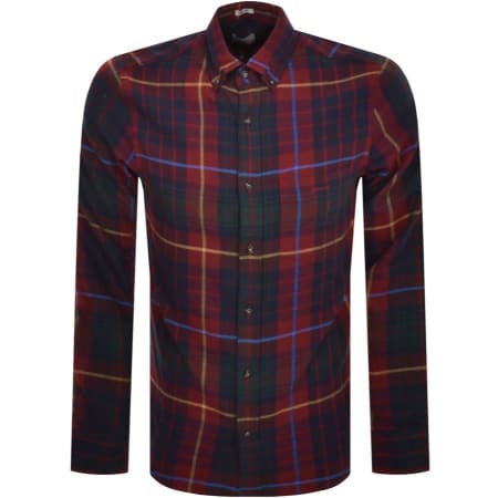 Product Image for Gant Check Flannel Check Long Sleeved Shirt Red