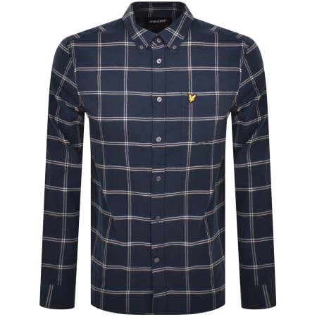 Product Image for Lyle And Scott Windowpane Shirt Navy