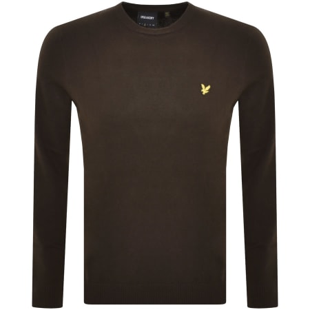 Product Image for Lyle And Scott Crew Neck Merino Knit Jumper Brown