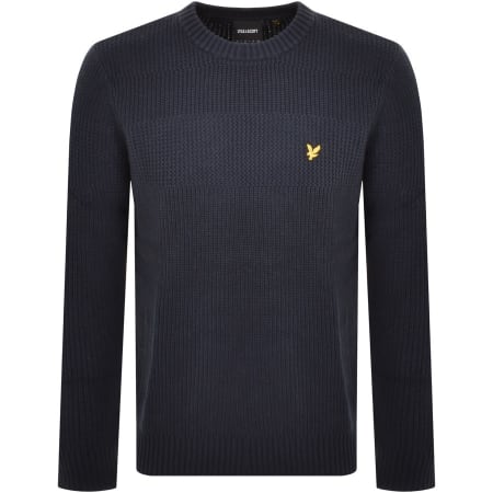 Product Image for Lyle And Scott Textured Stripe Knit Jumper Navy