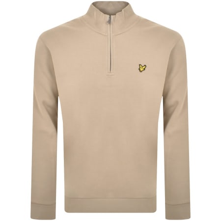 Recommended Product Image for Lyle And Scott Quarter Zip Sweatshirt Beige