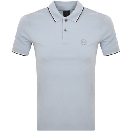 Product Image for Armani Exchange Tipped Polo T Shirt Blue