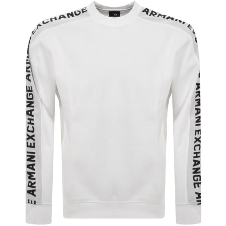 Product Image for Armani Exchange Logo Tape Sweatshirt White
