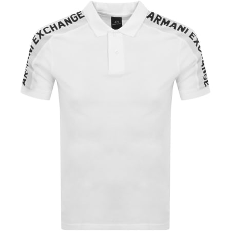 Product Image for Armani Exchange Taped Logo Polo T Shirt White
