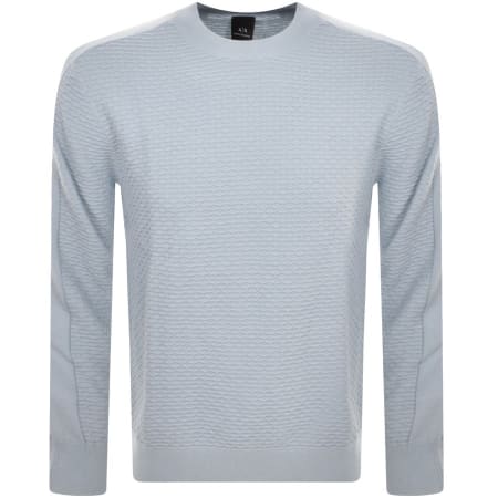 Product Image for Armani Exchange Textured Knit Jumper Blue