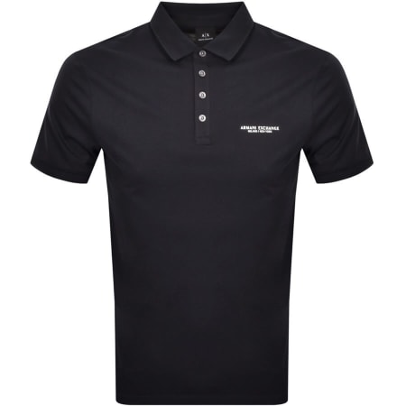 Product Image for Armani Exchange Logo Polo T Shirt Navy