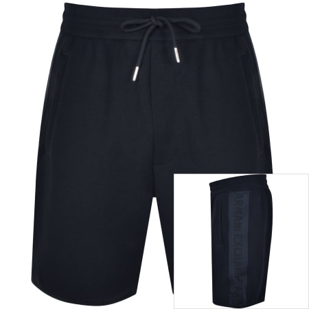 Product Image for Armani Exchange Logo Tape Jersey Shorts Navy