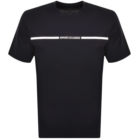 Product Image for Armani Exchange Crew Neck Logo T Shirt Navy