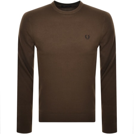 Product Image for Fred Perry Classic Crew Neck Knit Jumper Brown