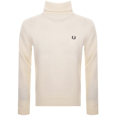 Product Image for Fred Perry Roll Neck Knit Jumper Cream