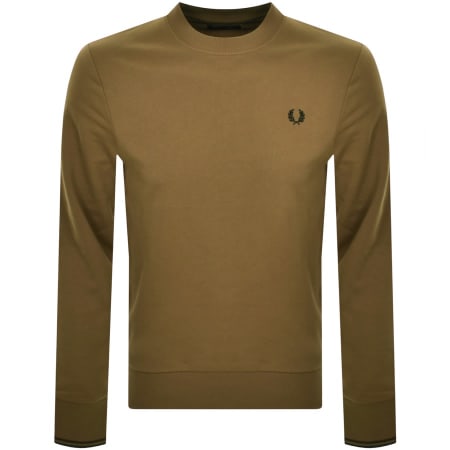Product Image for Fred Perry Crew Neck Sweatshirt Khaki