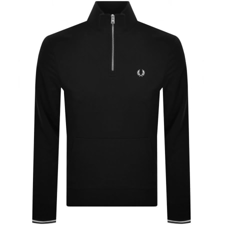 Product Image for Fred Perry Half Zip Sweatshirt Black