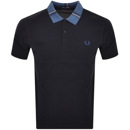 Product Image for Fred Perry Graphic Collar Polo T Shirt Navy