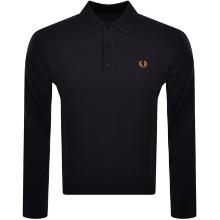 Product Image for Fred Perry Long Sleeve Knit Polo Navy
