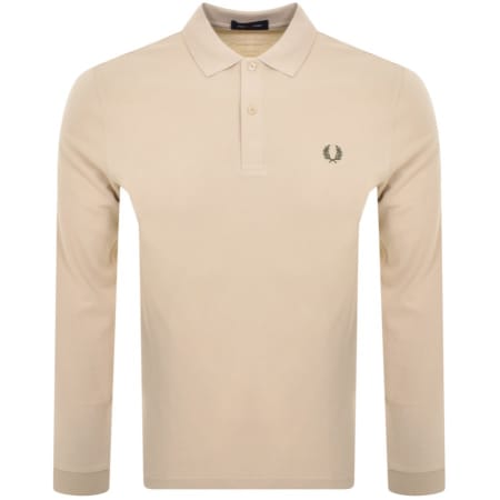 Product Image for Fred Perry Long Sleeved Pique Polo T Shirt Beige