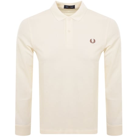 Product Image for Fred Perry Long Sleeved Pique Polo T Shirt Cream