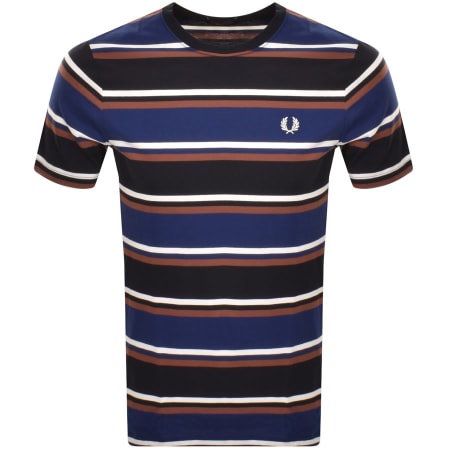 Product Image for Fred Perry Stripe T Shirt Navy