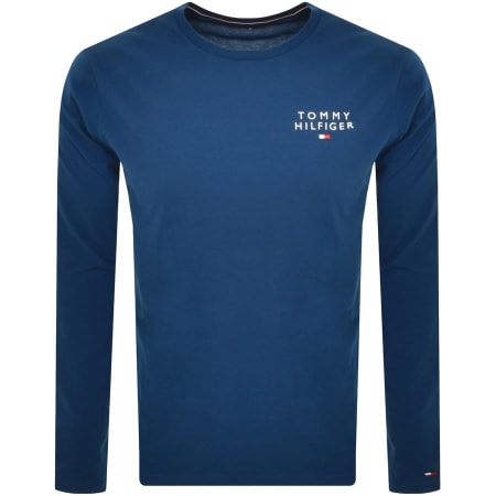 Product Image for Tommy Hilfiger Long Sleeve Logo T Shirt Blue