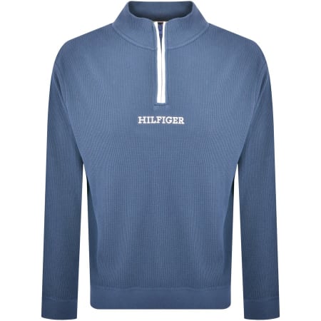 Product Image for Tommy Hilfiger Lounge Half Zip Sweatshirt Blue