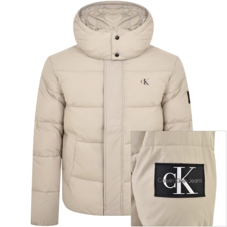 Product Image for Calvin Klein Jeans Non Down Logo Jacket Beige