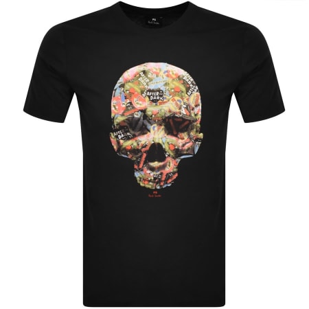 Product Image for Paul Smith Skull Sticker T Shirt Black