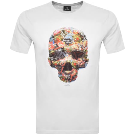 Product Image for Paul Smith Skull Sticker T Shirt White