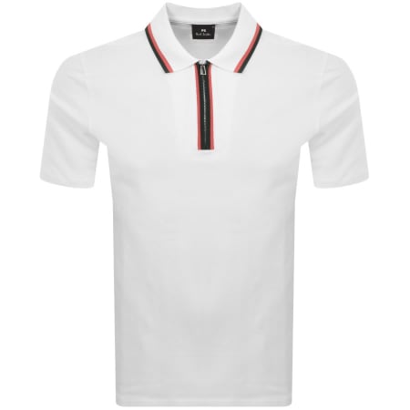 Product Image for Paul Smith Regular Zip Polo T Shirt White